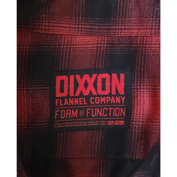 Dixxon Flannel Form & Function Red & Black Snap Buttons Men’s 2X Tall - Picture 6 of 10